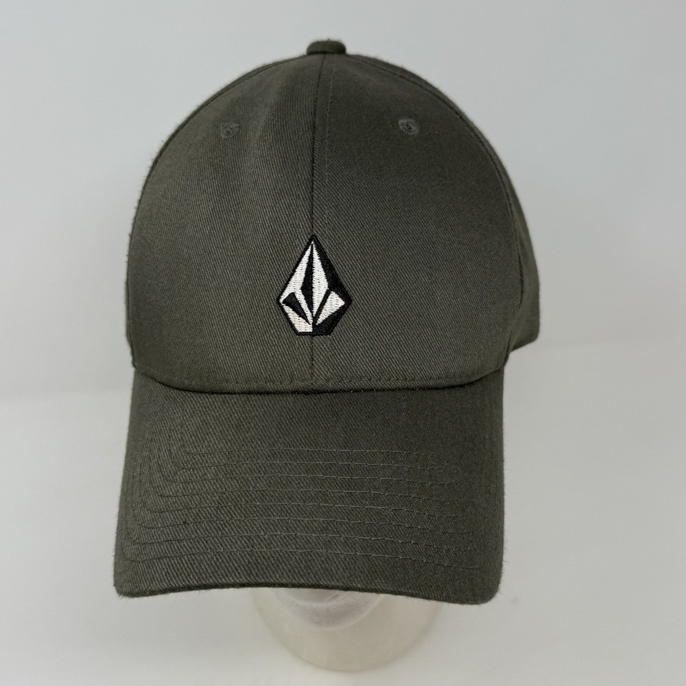 Vintage Volcom Flexfit Baseball Hat Cap Embroidered‎ Size S/M Gray Green - Picture 2 of 9
